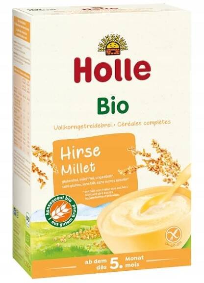 HOLLE BIO Celozrnná jáhlová kaše s vitamínem B1 B6