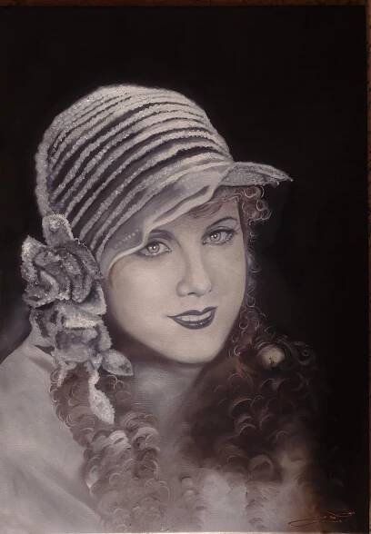Anny Ondráková - česká herečka - ARTDECO - 70x50cm - Starožitnosti a umění