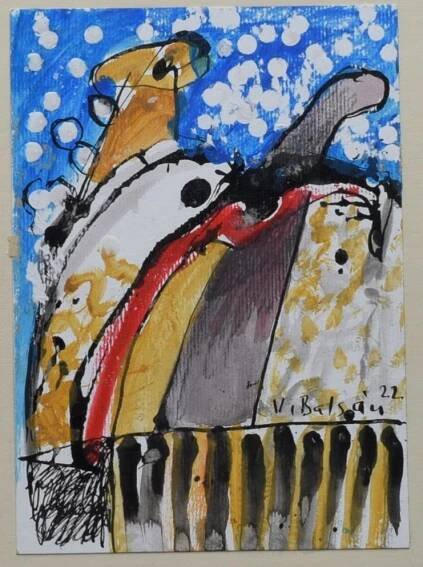 Václav BALŠÁN (1949-2024), tempera - Umění