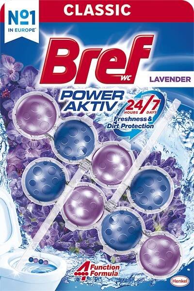 Bref WC blok Power Aktiv s vůní levandule 2x50 g, 100 g