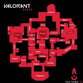 Haven Map Valorant Valorant Split Map Callouts Tips Rock Paper | Free ...