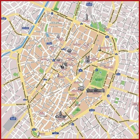 Map of Brussels walking: walking tours and walk routes of Brussels