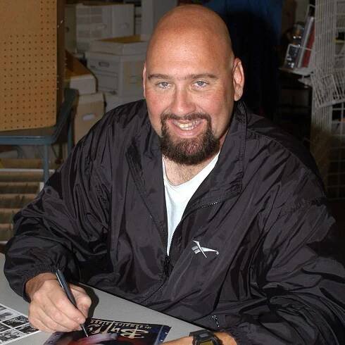 Actor Scott L. Schwartz from "Buffy the Vampire Slayer" signs autographs at the Los Angeles Comic Book and Science Fiction Convention