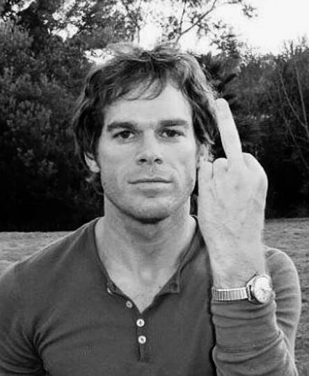 Herec Michael C. Hall a jeho fuck off