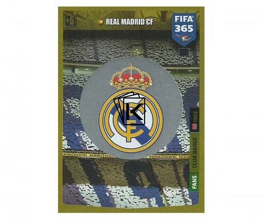 Fotbalová kartička Panini FIFA 365 – 2020 Znak Real Madrid CF