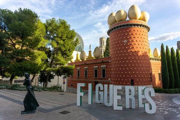 Outside the Dali Museum in Figueres