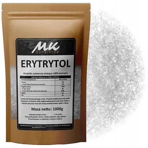 Erythritol 1kg ERYTROL 1000g Přírodní sladidlo bez kalorií 0 kcal