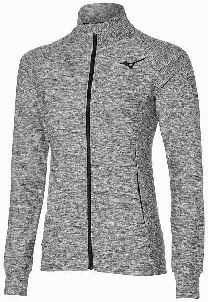 Dámský kabát Dámská mikina Mizuno Training Jacket - Gray melange Velikost: XL