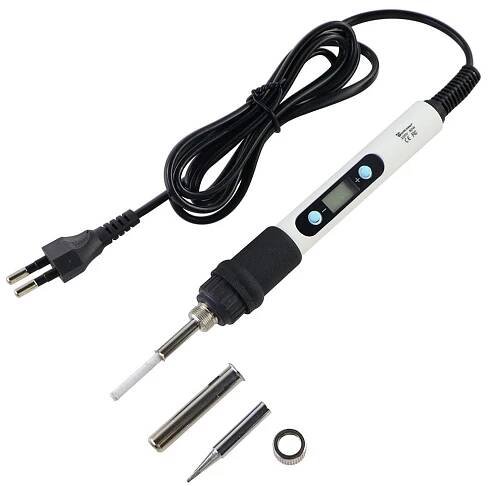 Nastavitelná teplota Pájka 80W 220V / 110V LCD Elektrická páječka 908S s hroty drát Nástroje pro opravy svařování