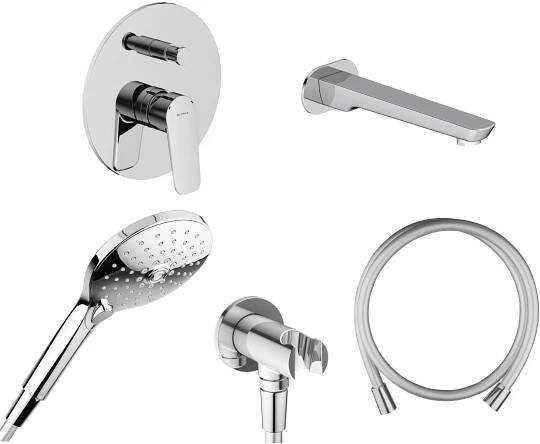 Sada vanová baterie Oltens Vernal 34104100, výtok baterie Oltens Vernal 39102100, 37100100, 39304100, 37200100
