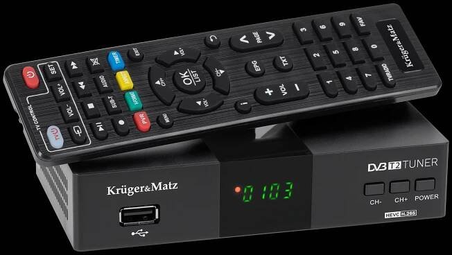 Set-top box DVB-T2 KRUGER & MATZ KM0550, s ovládáním TV