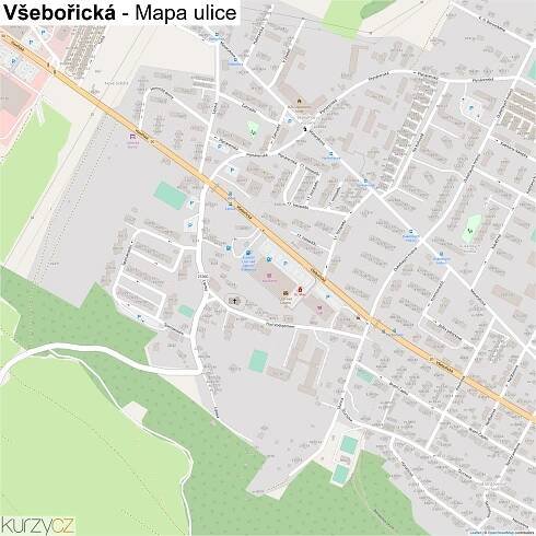 Všebořická - mapy | Kurzy.cz