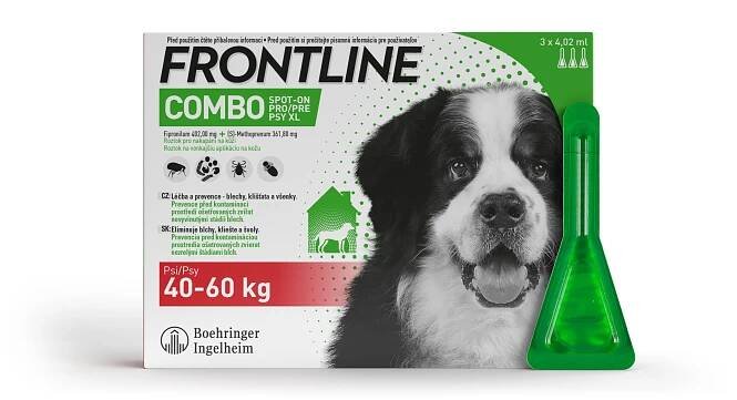 FRONTLINE COMBO spot-on pro psy XL (40-60kg)-3x4,02ml