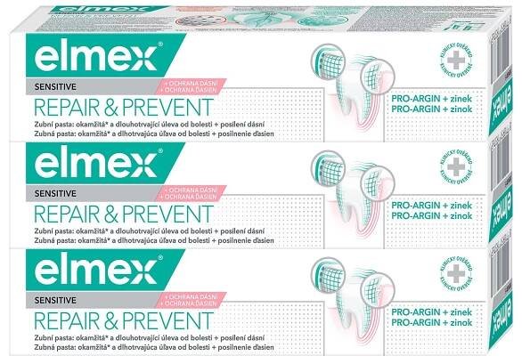Elmex Sensitive Professional Repair & Prevent zubní pasta 3 x 75 ml