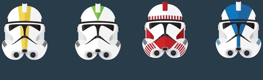 Star Wars Clone Troopers Helmets Wallpaper