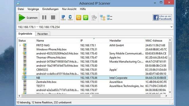 Advanced IP Scanner: Geräteprüfung mit praktischem WoL