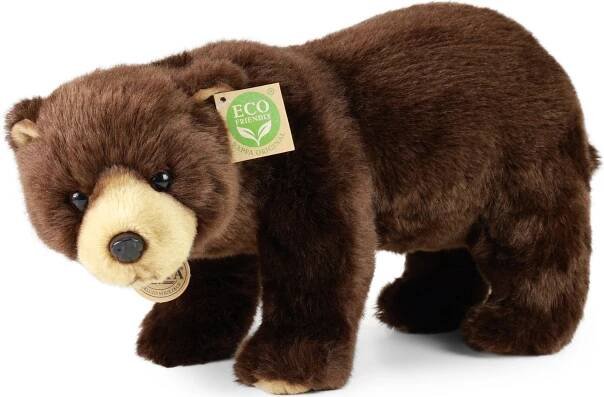 Rappa Plyšový medvěd hnědý stojící 40 cm ECO-FRIENDLY