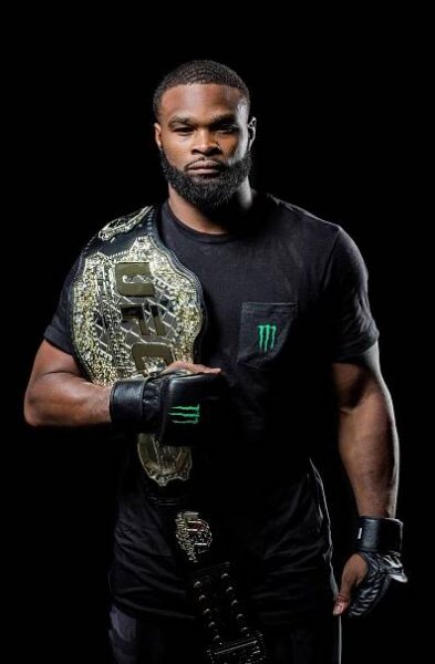 Tyron Woodley With Championship Belt Wallpaper