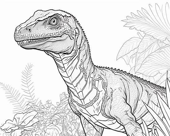 omalovánky Velociraptor