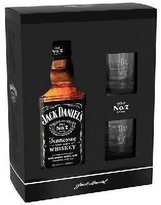 Jack Daniels 0,7l 40% (dárkové balení 2 skleničky)