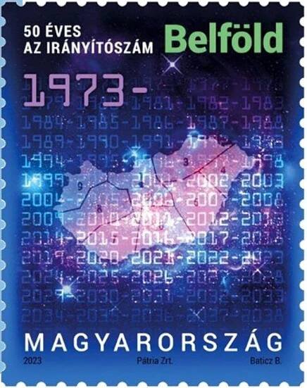 Maďarsko 2023 Známky ** mapa pošta PSČ poštovní směrovací číslo