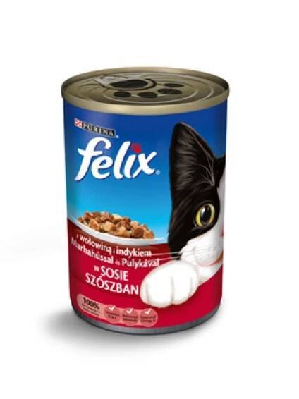 Konzerva Felix hovězí + krůta v sosu 400g