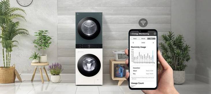 Parní pračka se sušičkou LG WashTower WT1210EGF