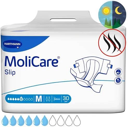Plenkové Kalhotky pro seniory na noc s řepkou MoliCare Premium Slip Extra Plus M