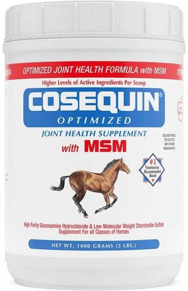 Nutramax Cosequin Optimized with MSM Joint Health Apple Flavor Powder Horse Supplement, 1400 Grams