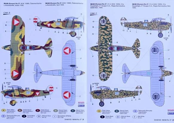 MODELIMEX Online Shop | 1/48 IMAM (Romeo) Ro-37 'A.30 Engine' (4x camo) | váš spolehlivý modelářský obchod 