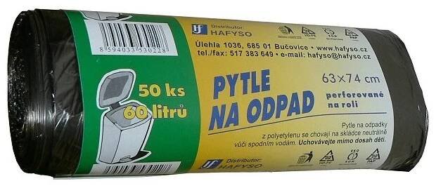 HDPE sáčky do košů - standard - Hafyso - obalový materiál, igelitové pytle, mikroténové sáčky