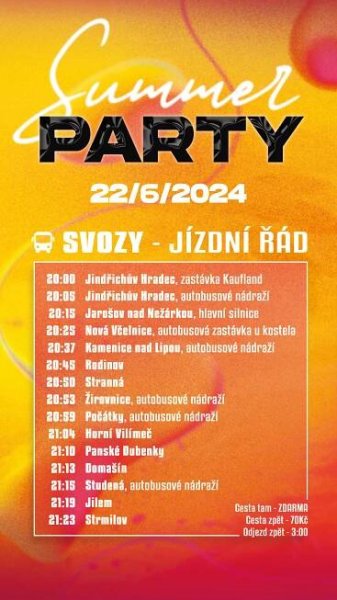 Summer party w/ Peltone, Zavik – KD Strmilov