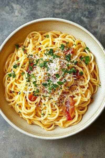 Spaghetti Carbonara Pancetta Parmesan