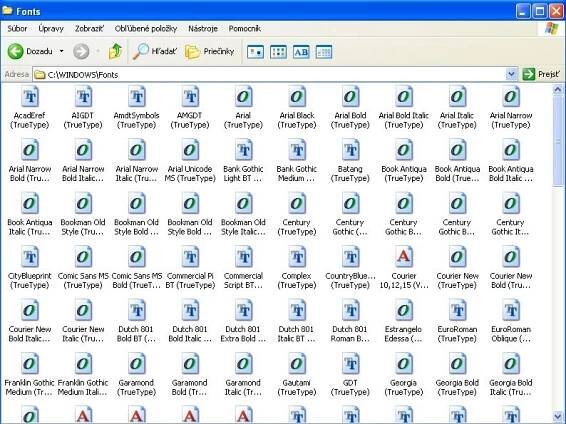 Ako v operačných systémoch Windows pridať nové písma