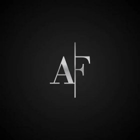 AF počáteční písmeno elegantní šablona loga kreativní obchodní a stříbrné barvy založené na — Ilustrace