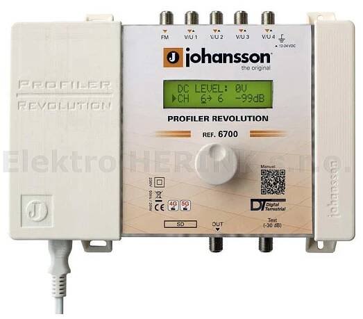 Johansson 6700 zesilovač programovatelný<br/>32x filtr, 75 dB, 118 dBµV