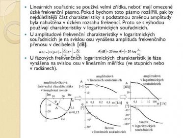 U amplitudové frekvenční charakteristiky v logaritmických souřadnicích je na svislou osu vynášena amplituda frekvenčního přenosu v decibelech [dB]. U fázových frekvenčních logaritmických charakteristik je fáze vynášena na svislou osu v lineárním měřítku (ve stupních nebo v radiánech).