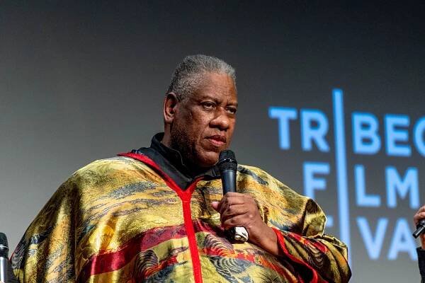 Andre Leon Talley attends "The Gospel According To Andre" premiere at BMCC Tribeca PAC on April 25, 2018, in New York City.