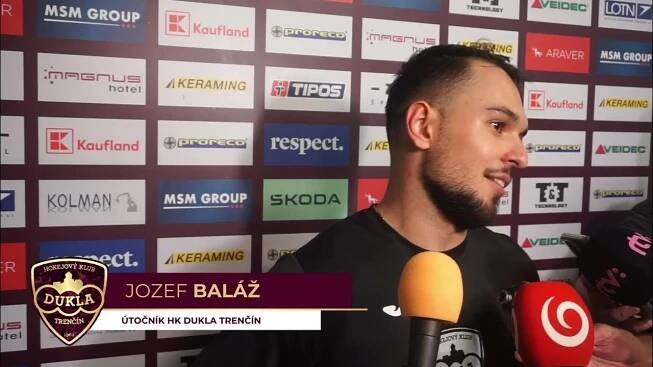 Tréner Róbert Döme a útočník Jozef Baláž po zápase proti Popradu