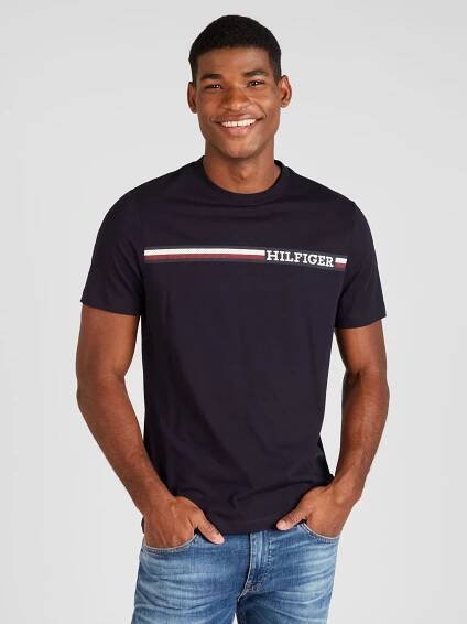 TOMMY HILFIGER Tričko – modrá: přední strana