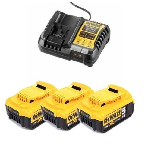 Dewalt DCB1104P3 aku sada baterií s nabíječkou 18 V XR 3x5Ah DCB184+1xDCB1104