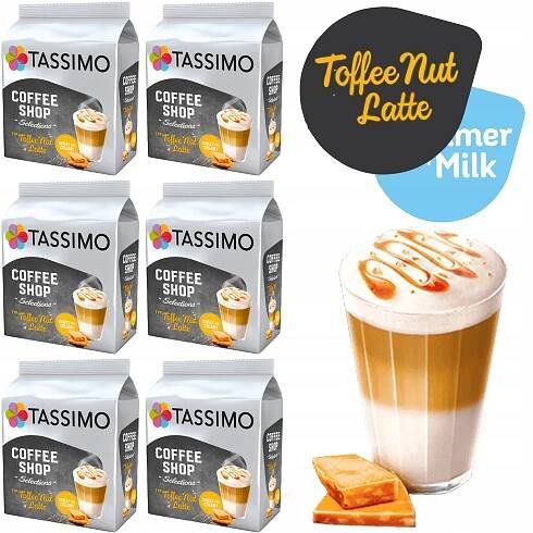 Kapsle TASSIMO Toffee Nut Latte 48 káv 6 x 8