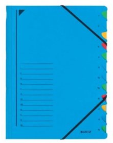 Kniha třídící LEITZ rejstřík 1-12 - modrá