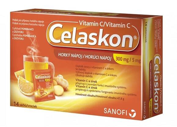 Celaskon horký nápoj 300mg + Zinek 5mg 14sáčků | Lékárny IPC