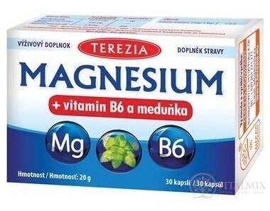 Terezia Magnesium + vitamin B6 a meduňka 30 kapslí