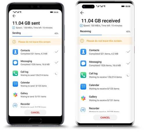 Phone Clone start the migration