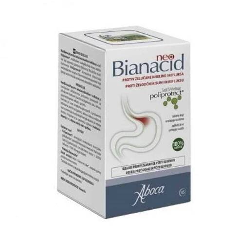 Aboca, NeoBianacid, 14 nebo 45 tablet, reflux, vhodné pro těhotné ženy, děti
