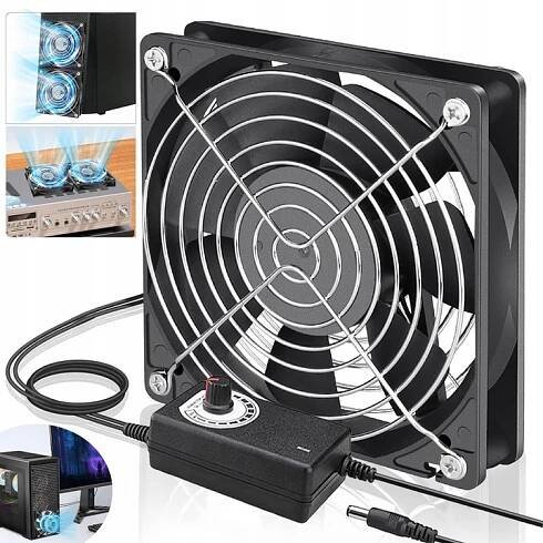PRŮMYSLOVÝ NÁSTĚNNÝ AXIÁLNÍ ODTAHOVÝ VENTILÁTOR S REGULACÍ VÝKONU 12 V 2700 OT/MIN