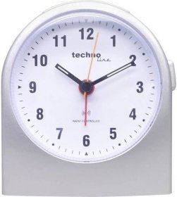 Techno Line WT 753 DCF budík stříbrná časů buzení 1 Fluorescentní hodinová ručička 1 čas časovače