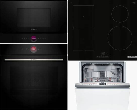 Sada BOSCH HBG7542B1 + BEL7321B1 + PVS61RB + myčka nádobí 45 cm SPV6YMX08E